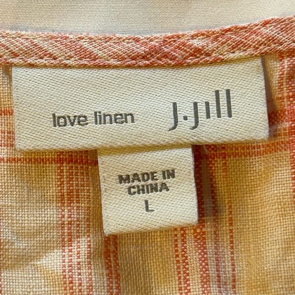 J. Jill Love Linen Plaid Sleeveless Maxi Dress with pockets - Picture 7 of 10